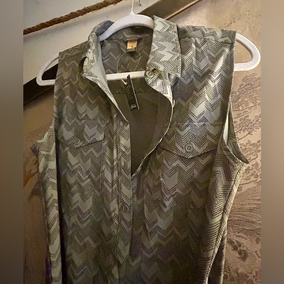 New Eddie Bauer Departure Sleeveless Shirt Dress SZ Medium Tall - Picture 4 of 15